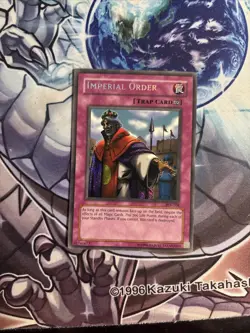 (48) Yugioh Imperial Order PSV-104 Secret Rare REVERSE SECRET MISPRINT LP/MP - Image 1