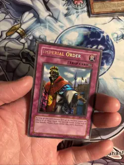 (48) Yugioh Imperial Order PSV-104 Secret Rare REVERSE SECRET MISPRINT LP/MP - Image 3