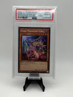 YUGIOH | Dark Magician Girl (Secret Rare Misprint) | PSA 10 1st Ed | MP24-EN053 - Image 1