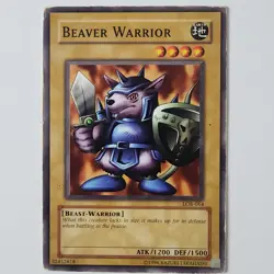 Beaver Warrior - LOB-064 - HP/DMG - Common - Unlimited - Yugioh - 2010 Reprint - Image 1