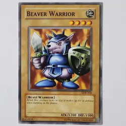 Beaver Warrior - LOB-064 - MP - Common - Unlimited - Yugioh - 2010 Reprint - Image 1