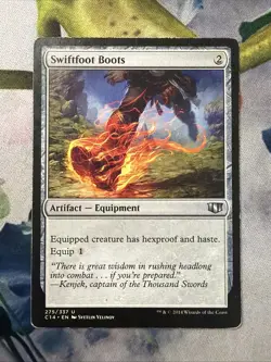1x Swiftfoot Boots- Commander 2014- MP- Mtg Magic The Gathering Card - Image 1