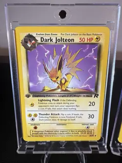 Pokemon TCG Rocket Set Singles 2 Card Lot - 1st ED Dark Jolteon & Dark Flareon - Image 2