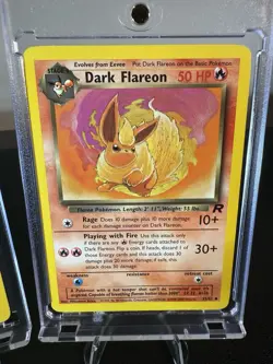 Pokemon TCG Rocket Set Singles 2 Card Lot - 1st ED Dark Jolteon & Dark Flareon - Image 3