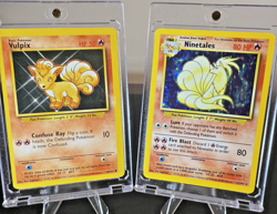 Pokemon Base Set TCG Raw Singles - 2 Card Lot - Ninetales & Vulpix - Image 1