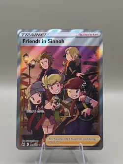 Pokemon TCG Crown Zenith Trainer Friends in Sinnoh Holo Ultra Rare Card 149/159 - Image 1