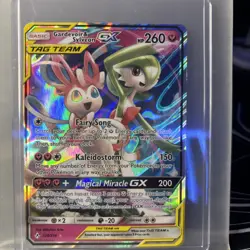 Pokemon Gardevoir & Sylveon GX Unbroken Bonds Holo Card 130/214 Ultra Rare SM - Image 1