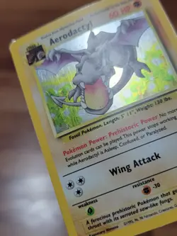 Pokemon Card Fossil Aerodactyl 1/62 Rare PL Holofoil 1999 WOTC - Image 2
