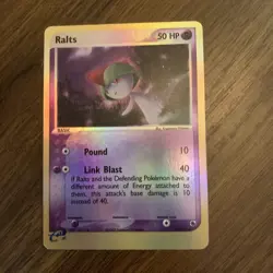 Pokemon TCG Ralts 67/109 Ruby and Sapphire Reverse Holo Card Light Play - Image 1