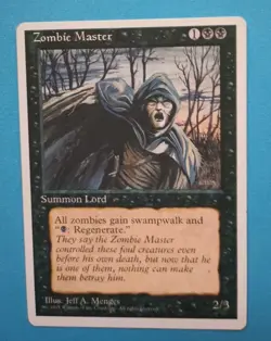Magic the Gathering MTG Fourth (4th) Edition ZOMBIE MASTER LP/EX Rare 1995 Nice! - Image 1