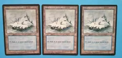 MTG Ice Age Lot of 9 Snow-Covered Lands Island, Forest, Mountain + LP/EX 1995! - Image 3