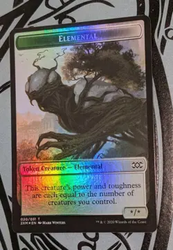 MTG *FOIL* Double Masters Token ELEMENTAL ** DEMON NM - Image 1