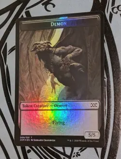 MTG *FOIL* Double Masters Token ELEMENTAL ** DEMON NM - Image 2