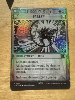 MTG Magic The Gathering Pariah Foil Breaking News Enchantment - Image 1