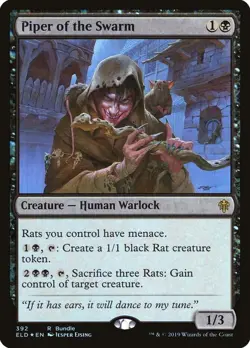 Piper of the Swarm - MTG Rare Foil Promo - Commander Rat Rats Deck NM - Image 1