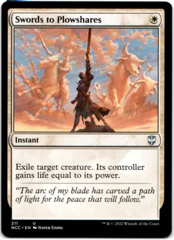 SWORDS TO PLOWSHARES 211 MAGIC: THE GATHERING NEW CAPENNA COMMANDER (NCC) - Image 1