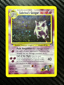 Pokemon TCG Sabrina's Gengar Unlimited Holo Gym Heroes 14/132 - MP Light Crease - Image 1