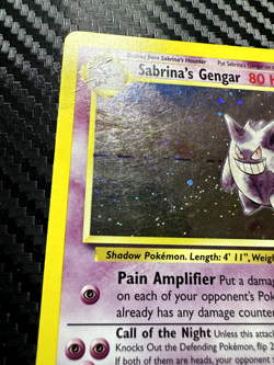 Pokemon TCG Sabrina's Gengar Unlimited Holo Gym Heroes 14/132 - MP Light Crease - Image 2