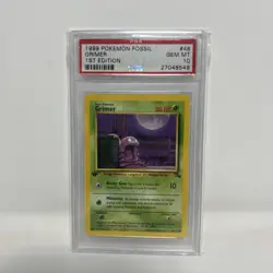 Pokemon 1999 Fossil GRIMER 1ST Edition #48 PSA 10 Gem Mint RARE - Image 1