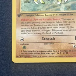 Pokemon TCG Kabuto 50/62 Fossil 1st Edition NM - Image 3