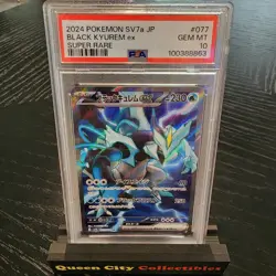 BLACK KYUREM EX - PSA 10 (DMG SLAB) - 2024 POKEMON Paradise Dragona JPN 077/064 - Image 1