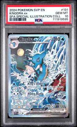 2024 POKEMON SVP EN-SV BLACK STAR PROMO #131 KINGDRA EX PSA 10 - Image 1
