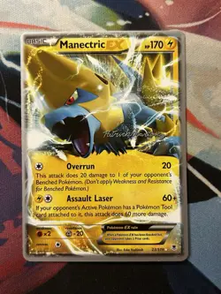 2014 Pokemon, Phantom Forces, #23/119 Manectric EX, 2015 World Championships LP - Image 1