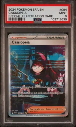 2024 POKEMON SFA EN-SHROUDED FABLE SPECIAL ILLUSTRATION RARE CASSIOPEIA PSA 9 - Image 1