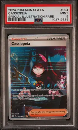 2024 POKEMON SFA EN-SHROUDED FABLE SPECIAL ILLUSTRATION RARE CASSIOPEIA PSA 9 - Image 1