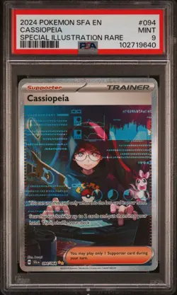 2024 POKEMON SFA EN-SHROUDED FABLE SPECIAL ILLUSTRATION RARE CASSIOPEIA PSA 9 - Image 1