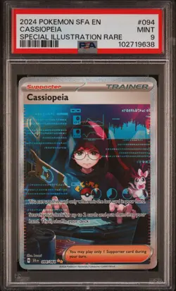 2024 POKEMON SFA EN-SHROUDED FABLE SPECIAL ILLUSTRATION RARE CASSIOPEIA PSA 9 - Image 1