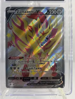 Zamazenta V Full Art SWSH293 Black star Promos Crown Zenith Pokemon CGC MINT 9 - Image 2