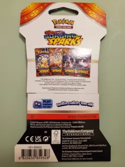 VERY HEAVY - 32.0g - Pokemon Surging Sparks Sleeved Booster Pack - SEALED! - Image 3