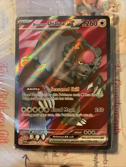 Pokemon Bloodmoon Ursaluna Ex Full Art 202/167 Nm English Twilight Masquerade - Image 1