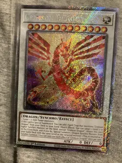 Crimson Dragon 1st Edition Platinum Secret Rare RA04-EN061 Yu-Gi-Oh! - Image 1