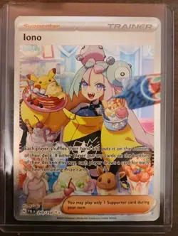 Iono 269/193 Sv02: Paldea Evolved Pokemon SIR Holo Card English Damage - Image 1