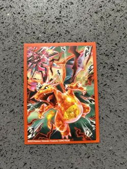 Pokemon Pikachu Rain City Showcase Promo Stamped Card With Charizard sleeve - Image 3