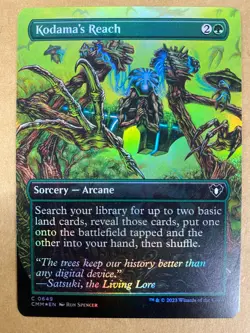 MTG 1x FOIL BORDERLESS Kodama's Reach # 649 Commander Masters Magic the x1 NM - Image 1