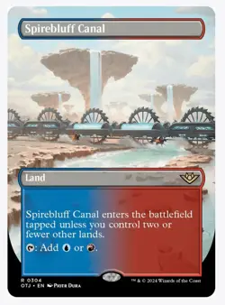 Spirebluff Canal (Borderless) Outlaws of Thunder Junction Foil - Image 1