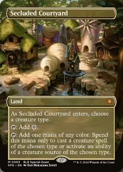 1x Secluded Courtyard - Borderless Light Play MTG Magic - Kid Icarus - - Image 1