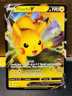 Pokemon Pikachu V #043/185 Vivid Voltage Ultra Rare Holo NM - Image 1