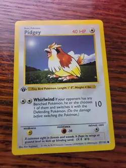 Pidgey 57/102 | Base Set | 1ST EDITION SHADOWLESS | Vintage Pokemon TCG | LP - Image 1