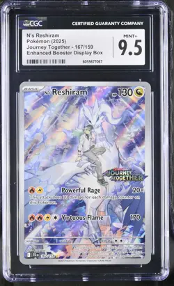 N's Reshiram Stamped #167/159 CGC 9.5 - 2025 Pokemon Journey Together - Image 1