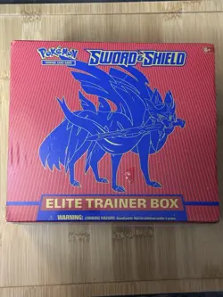 Pokemon Sword And Shield Zacian Elite Box ETB SEALED Tear And Dent - Image 1
