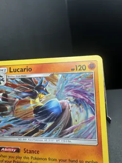 Pokemon TCG Sun & Moon Lucario SM54 Cosmos Holo Black Star Promo SWIRL NM - Image 2