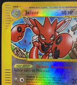 Pokemon TCG: Aquapolis Scizor #32/147 Reverse Holo MP Condition - Image 2