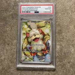 PSA 10 Hisuian Growlithe 181/167 Twilight Masquerade Pokemon TCG English - Image 1
