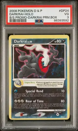 2008 POKEMON DIAMOND & PEARL BLACK STAR PROMO #DP24 DARKRAI-HOLO PSA 3 - Image 1