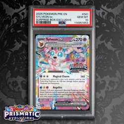 Pokemon: Prismatic Evolutions - Sylveon Ex 041 Surprise Box Stamped [PSA 10] GEM - Image 1
