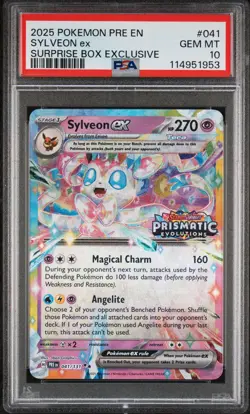Pokemon: Prismatic Evolutions - Sylveon Ex 041 Surprise Box Stamped [PSA 10] GEM - Image 2